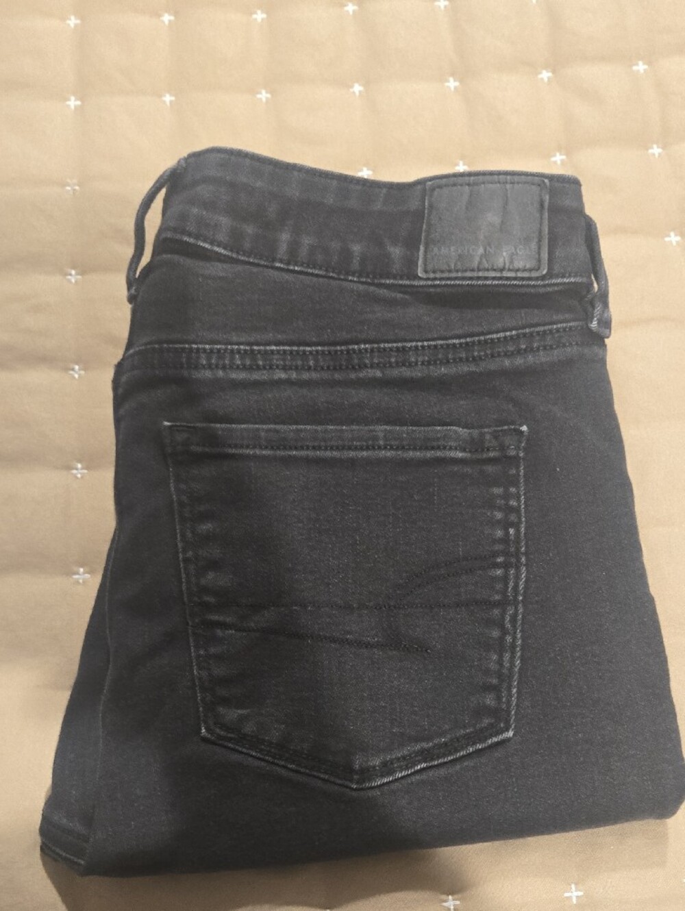 American Eagle Black  High Rise Skinny Kickboot Size 8 Long.